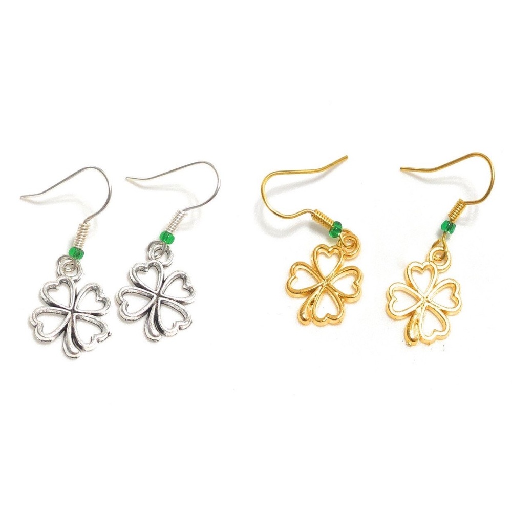 MADARI FASHIONS - Lucky 4-Leaf Clover Earrings